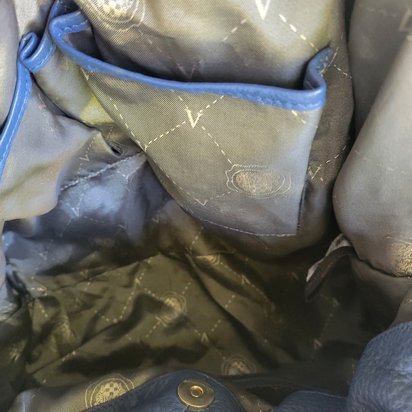 Vince Camuto Hobo/Slouch Navy Blue Leather Shoulder Bag EUC - Picture 10 of 13